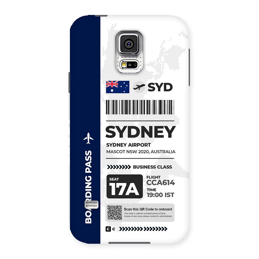 International Boarding Pass Sydney Back Case for Galaxy S5