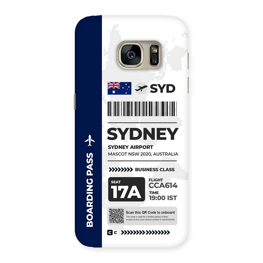 International Boarding Pass Sydney Back Case for Galaxy S7
