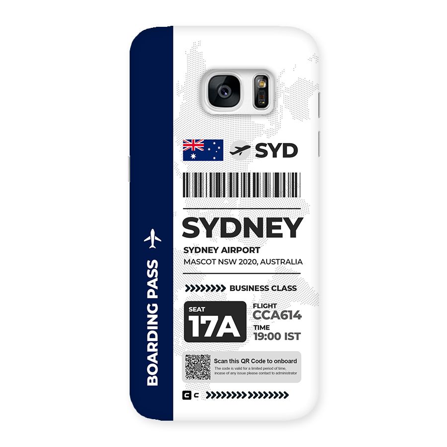 International Boarding Pass Sydney Back Case for Galaxy S7 Edge