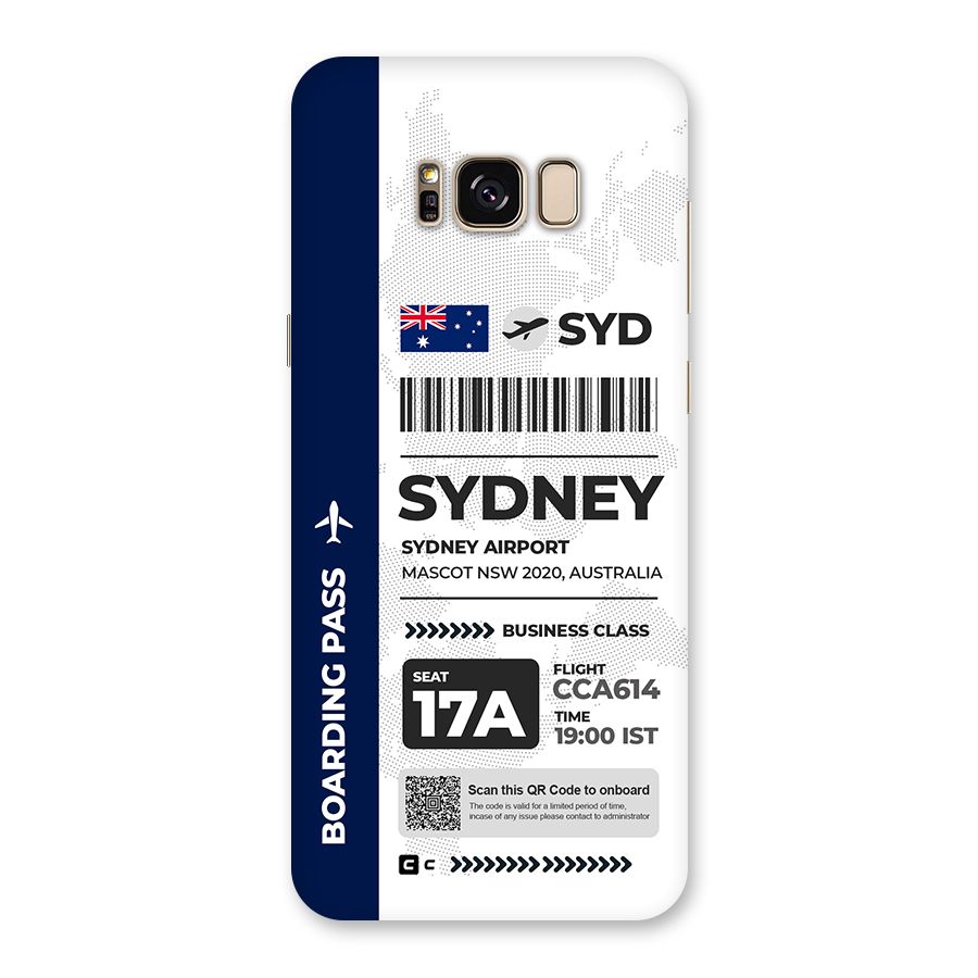 International Boarding Pass Sydney Back Case for Galaxy S8 Plus