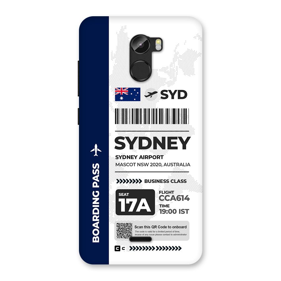 International Boarding Pass Sydney Back Case for Gionee X1