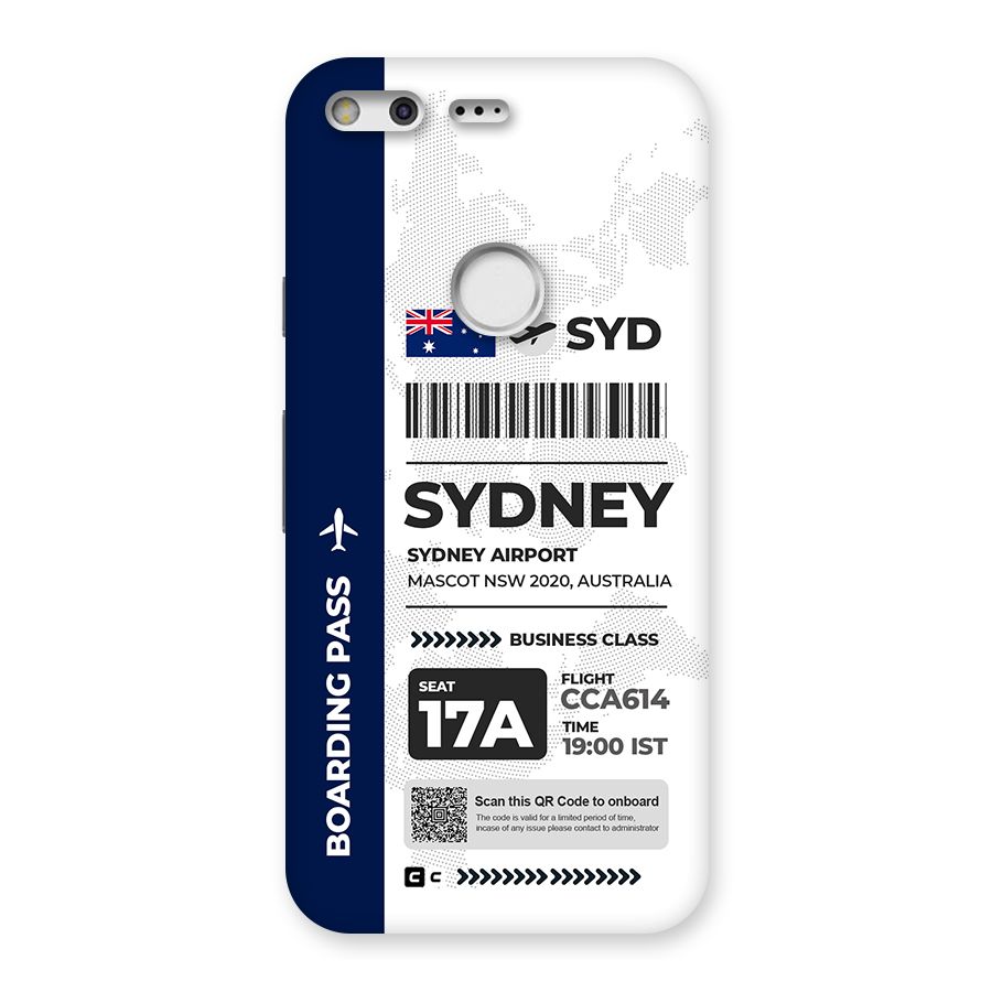 International Boarding Pass Sydney Back Case for Google Pixel