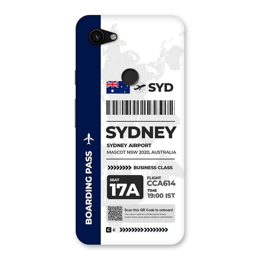 International Boarding Pass Sydney Back Case for Google Pixel 3a XL
