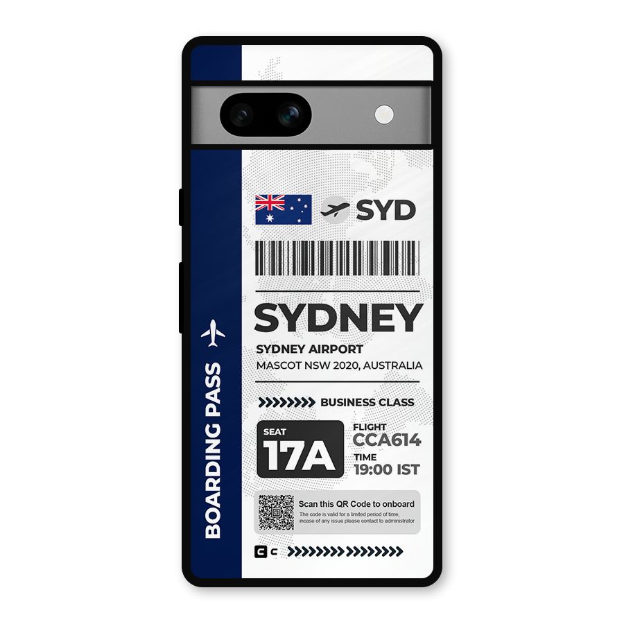 International Boarding Pass Sydney Metal Back Case for Google Pixel 7a