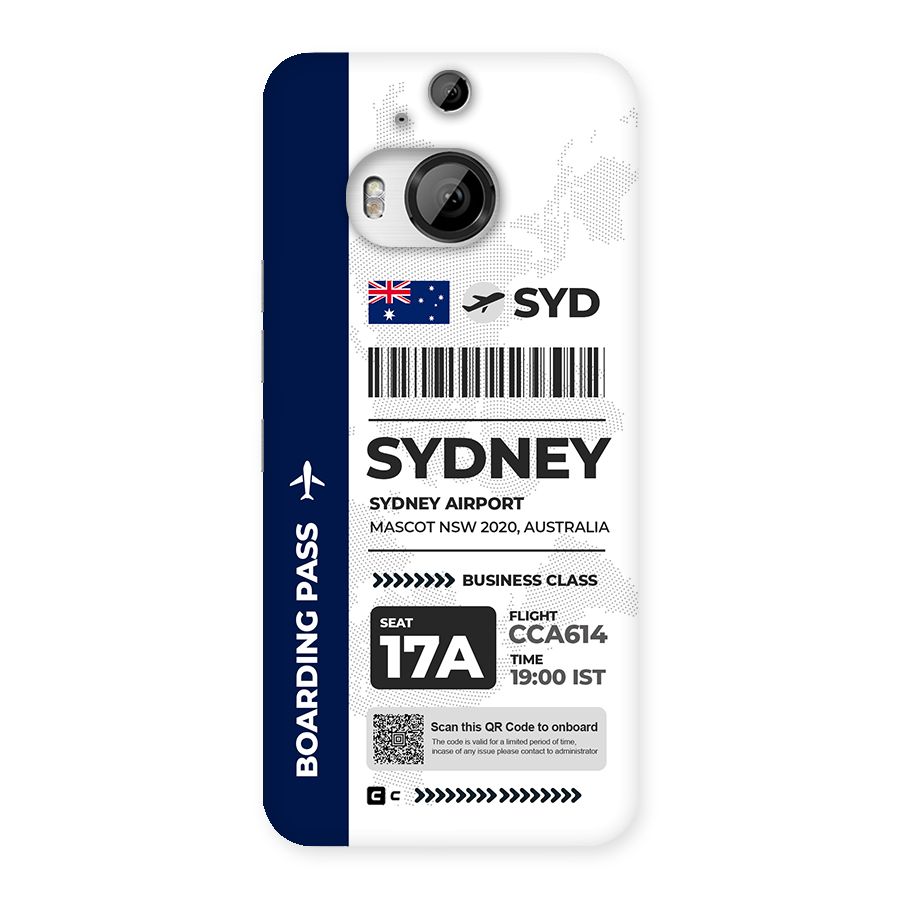 International Boarding Pass Sydney Back Case for HTC One M9 Plus