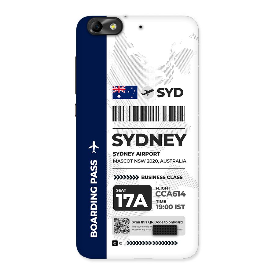 International Boarding Pass Sydney Back Case for Honor 4C