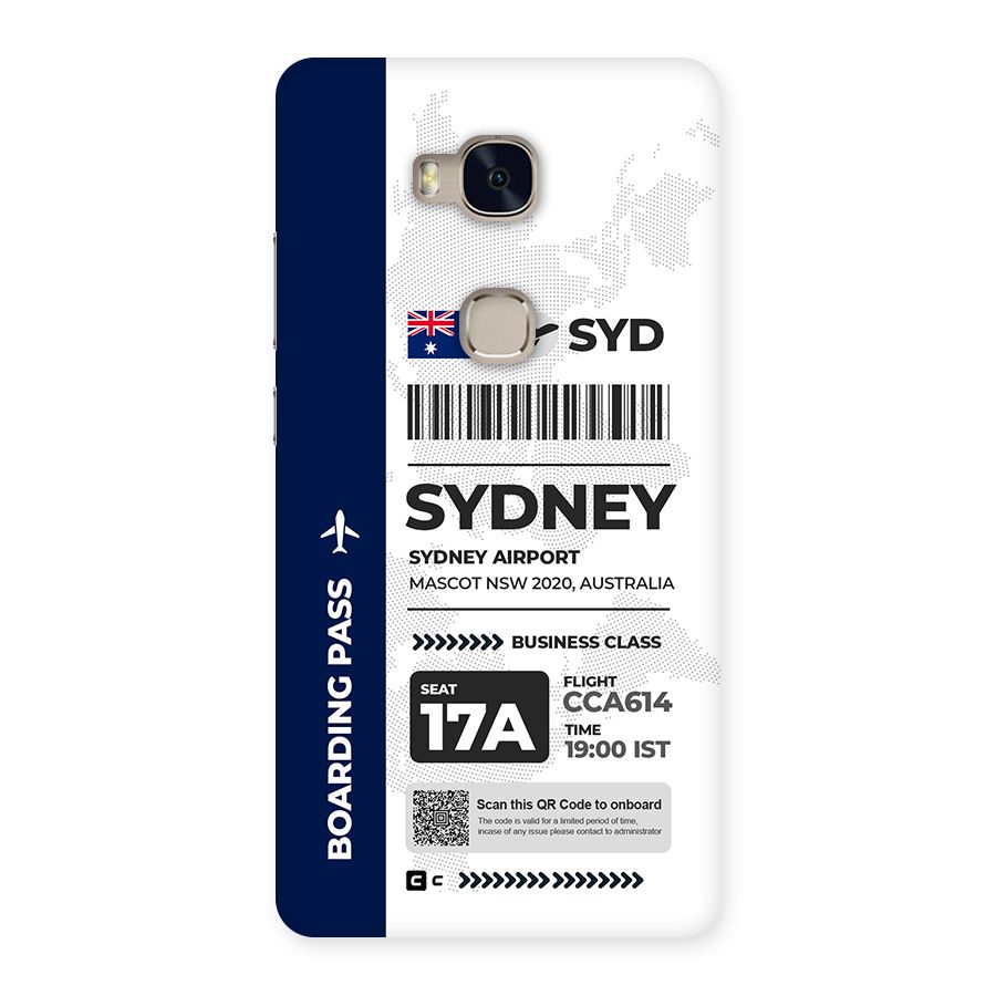 International Boarding Pass Sydney Back Case for Honor 5X