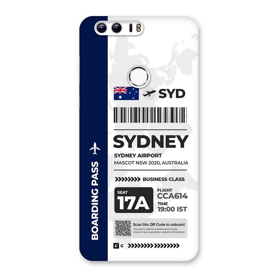 International Boarding Pass Sydney Back Case for Honor 8