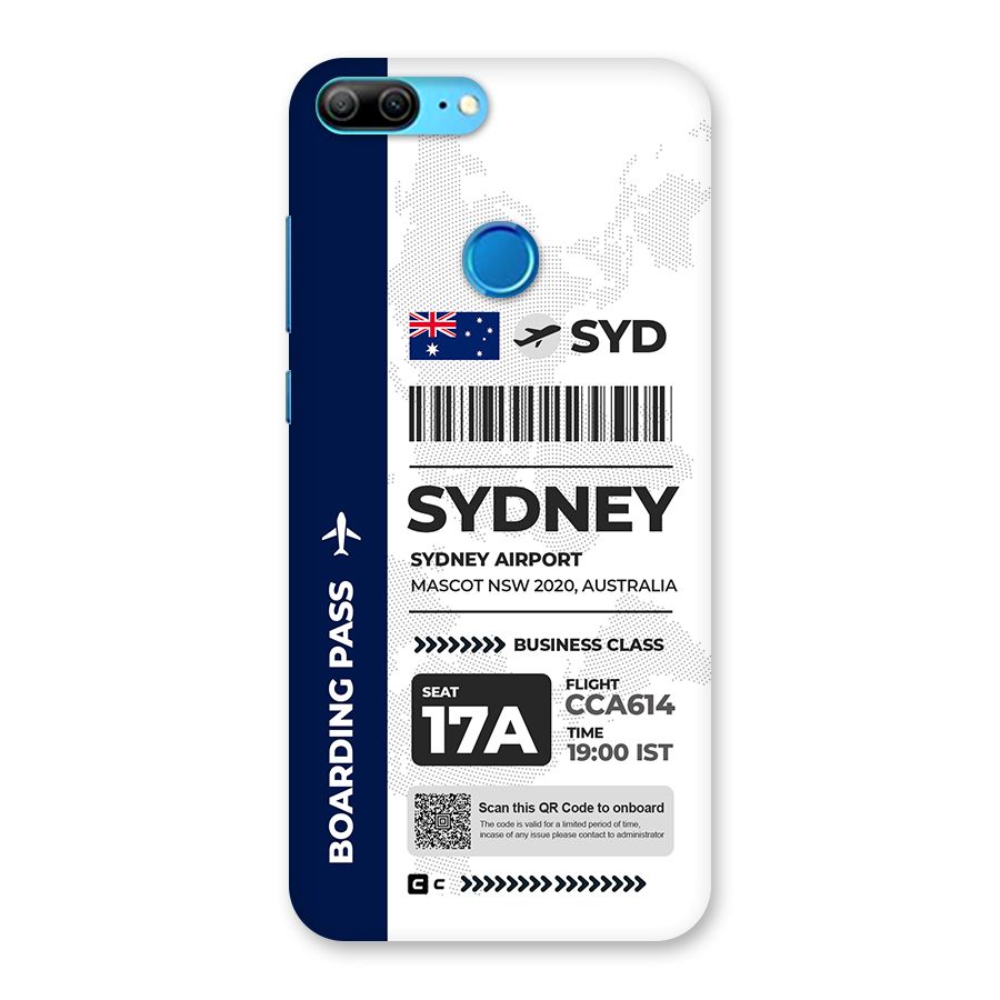 International Boarding Pass Sydney Back Case for Honor 9 Lite