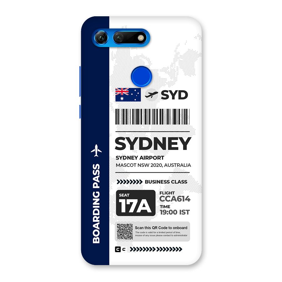 International Boarding Pass Sydney Back Case for Honor View 20