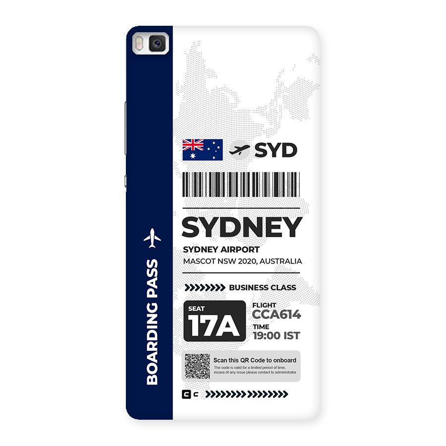 International Boarding Pass Sydney Back Case for Huawei P8