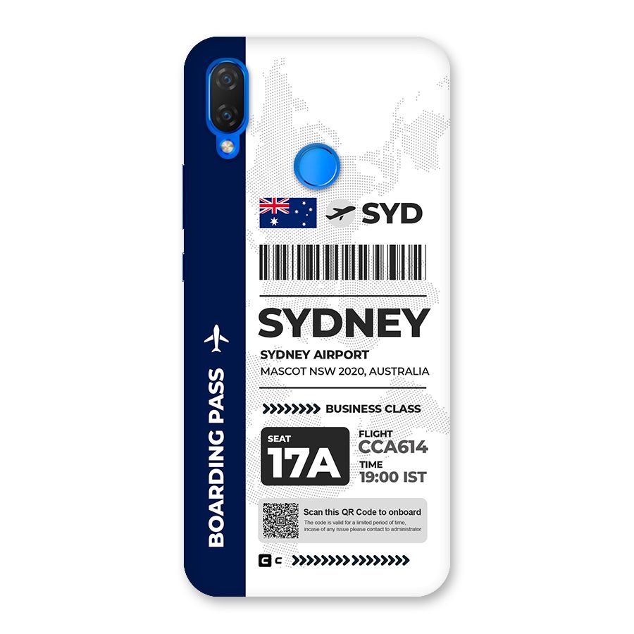 International Boarding Pass Sydney Back Case for Huawei P Smart+
