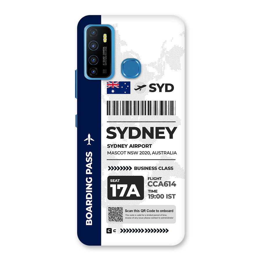 International Boarding Pass Sydney Back Case for Infinix Hot 9