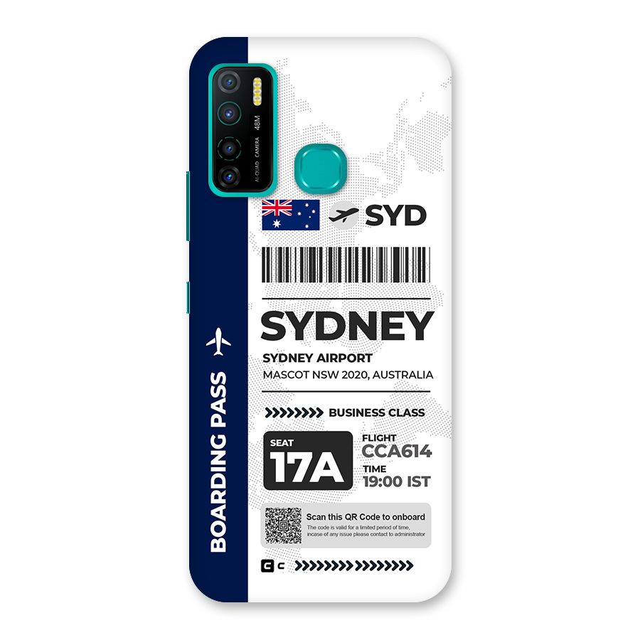 International Boarding Pass Sydney Back Case for Infinix Hot 9 Pro