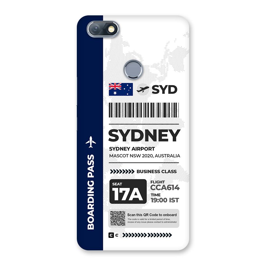 International Boarding Pass Sydney Back Case for Infinix Note 5