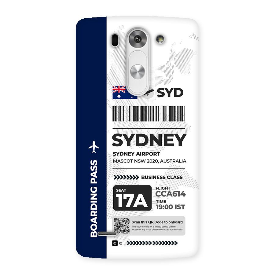 International Boarding Pass Sydney Back Case for LG G3 Mini