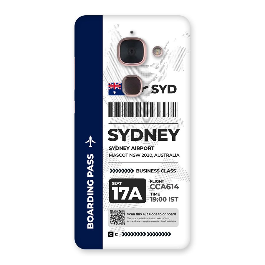 International Boarding Pass Sydney Back Case for Le Max 2