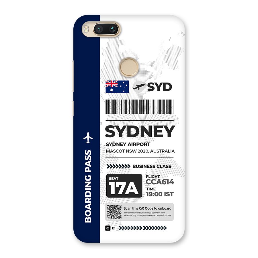 International Boarding Pass Sydney Back Case for Mi A1