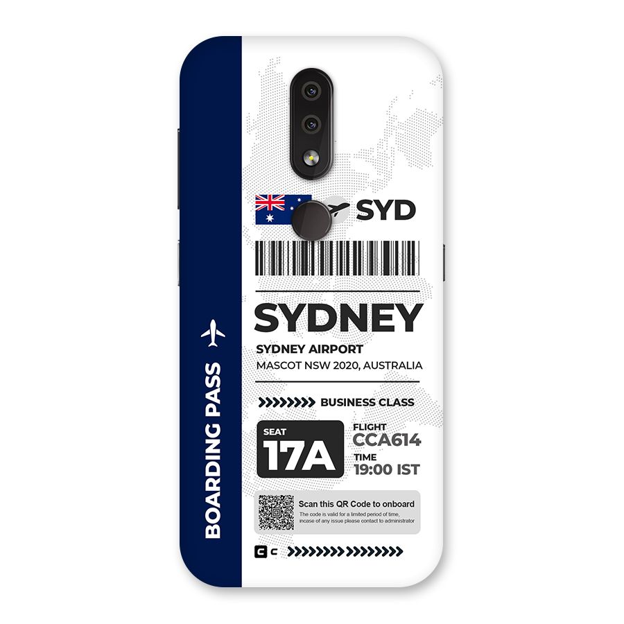 International Boarding Pass Sydney Back Case for Nokia 4.2