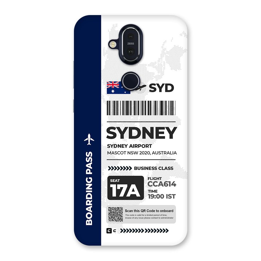 International Boarding Pass Sydney Back Case for Nokia 8.1