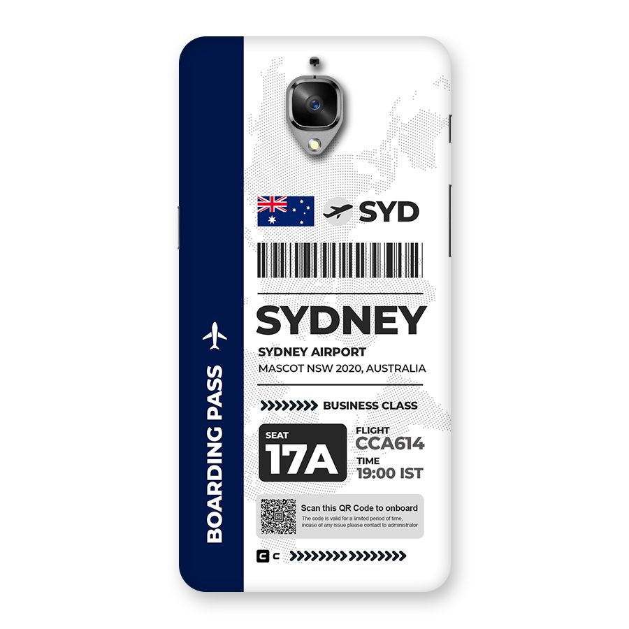 International Boarding Pass Sydney Back Case for OnePlus 3