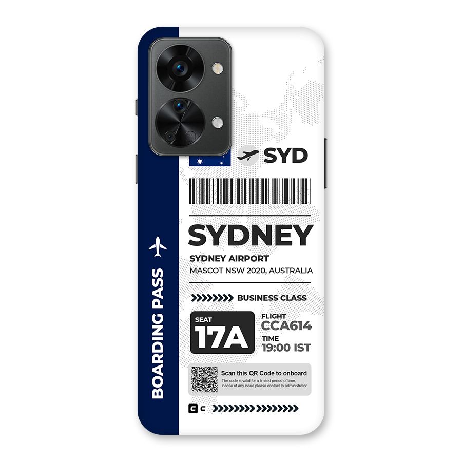International Boarding Pass Sydney Back Case for OnePlus Nord 2T