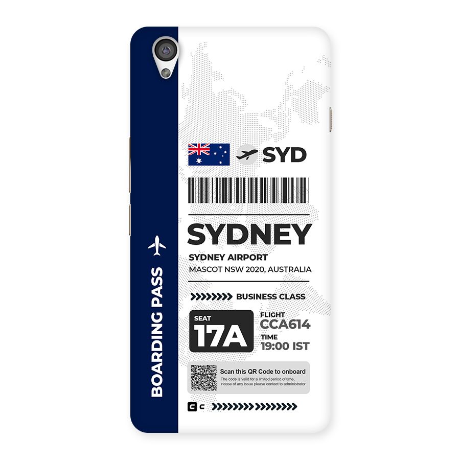 International Boarding Pass Sydney Back Case for OnePlus X