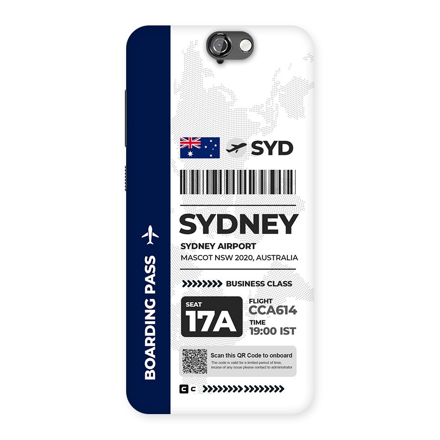 International Boarding Pass Sydney Back Case for One A9