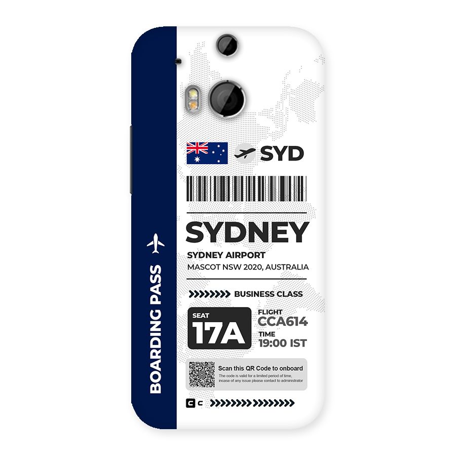 International Boarding Pass Sydney Back Case for One M8