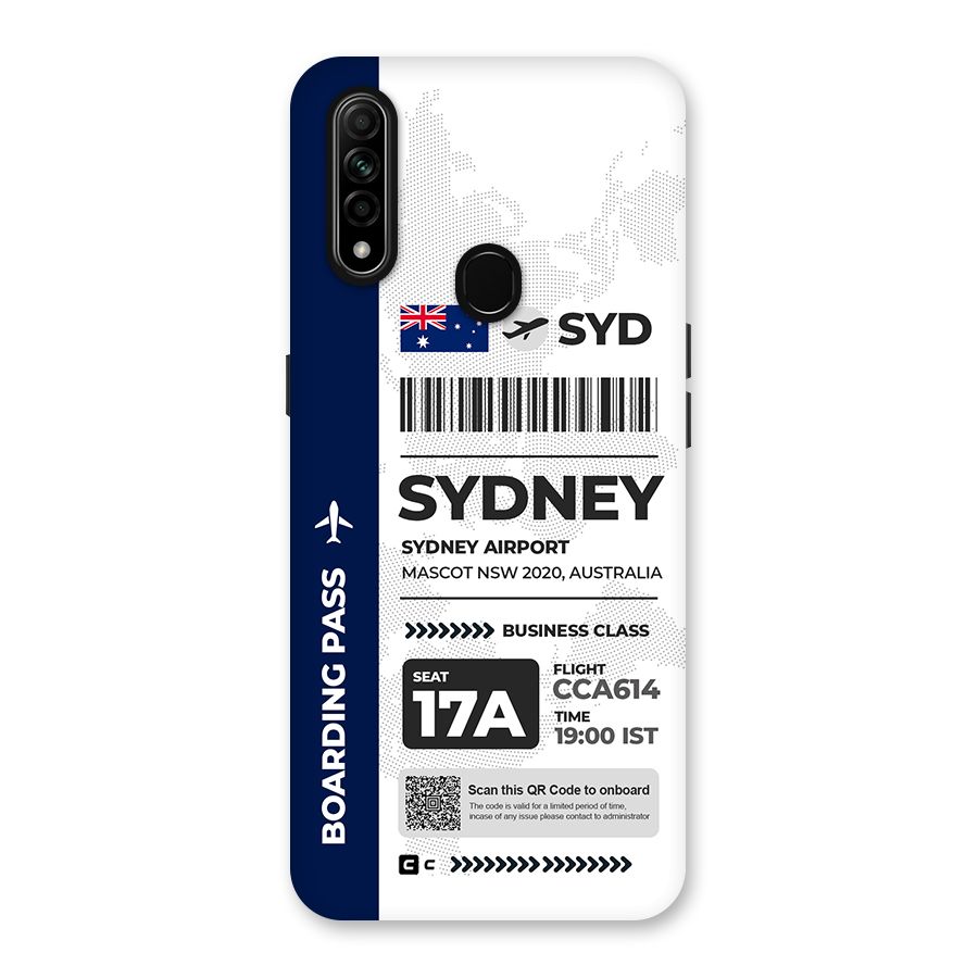 International Boarding Pass Sydney Back Case for Oppo A31