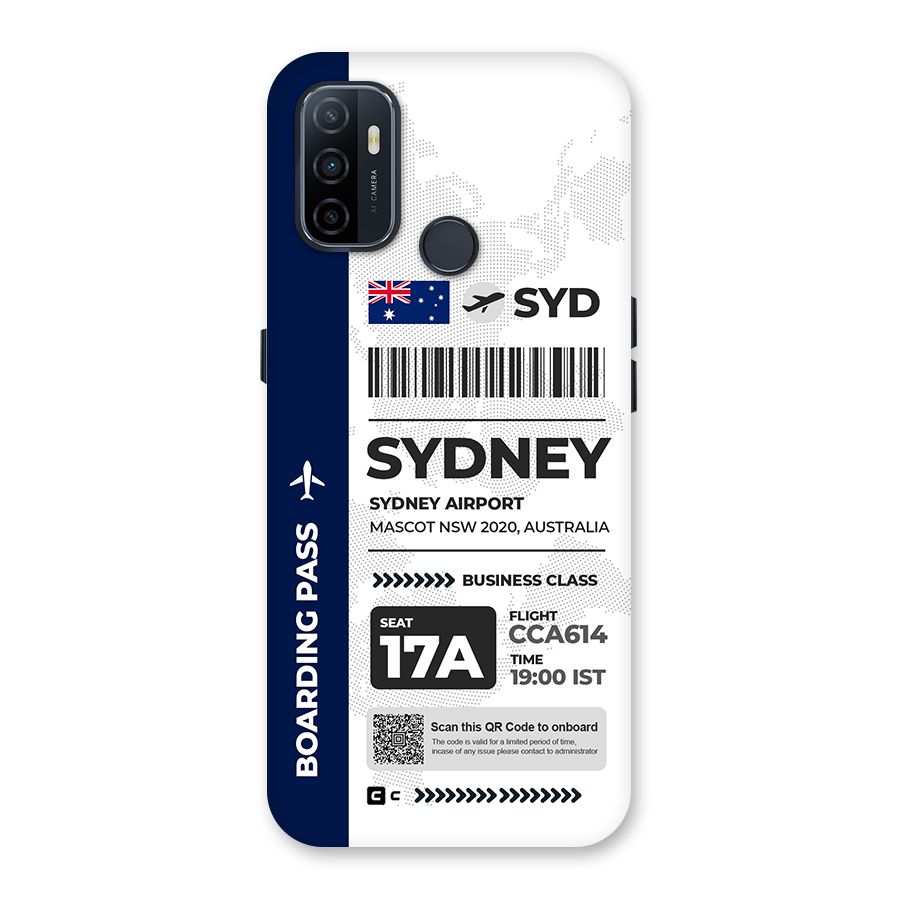 International Boarding Pass Sydney Back Case for Oppo A32