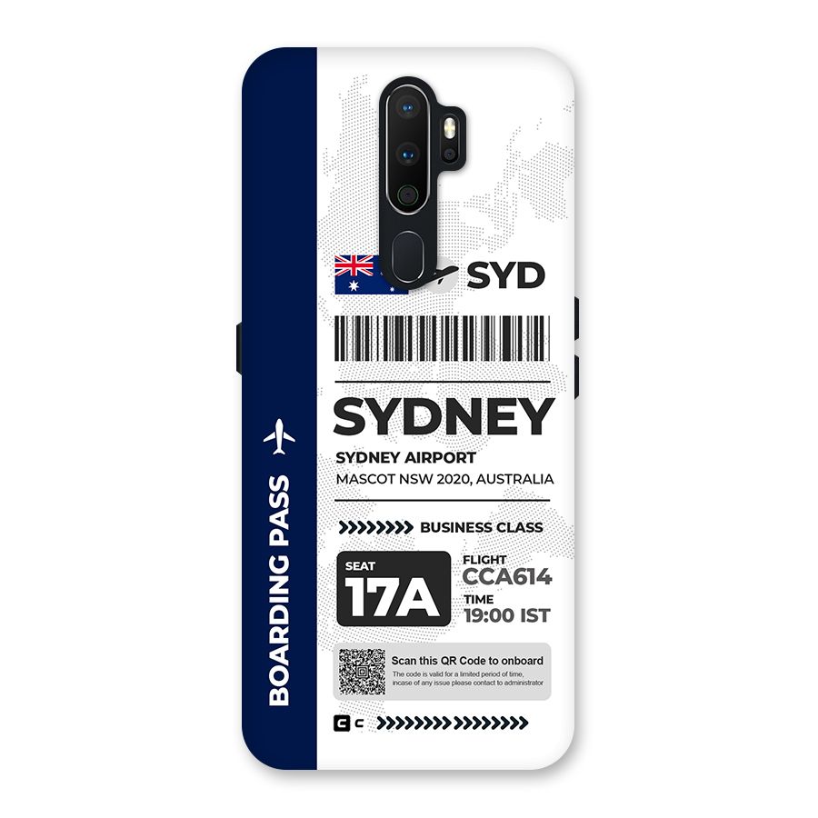 International Boarding Pass Sydney Back Case for Oppo A5 (2020)