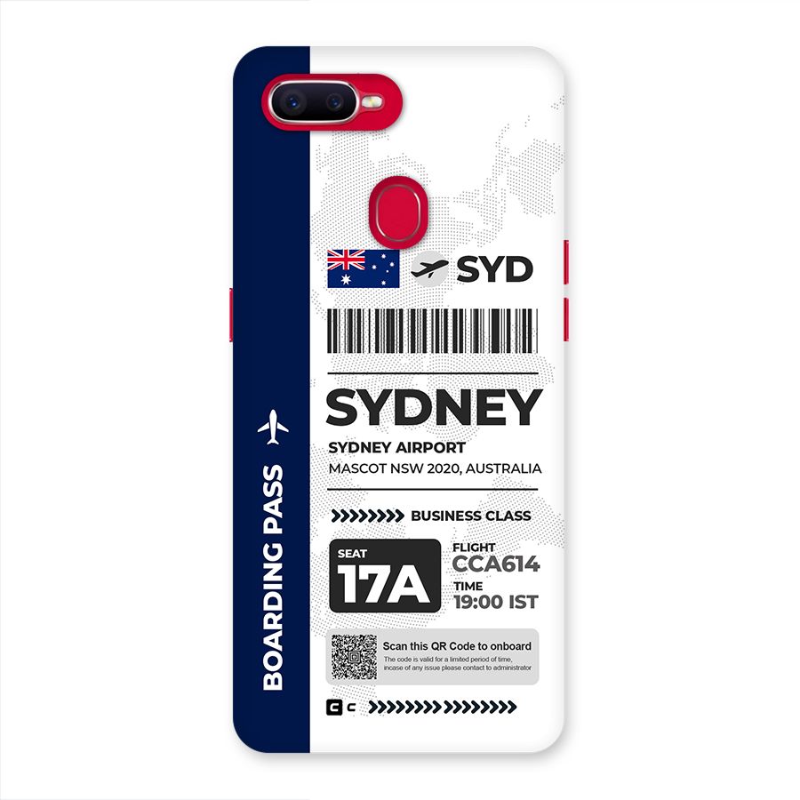 International Boarding Pass Sydney Back Case for Oppo F9 Pro