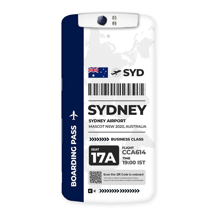 International Boarding Pass Sydney Back Case for Oppo N1