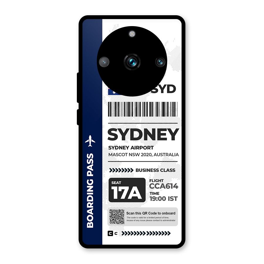 International Boarding Pass Sydney Back Case for Realme 11 Pro Plus
