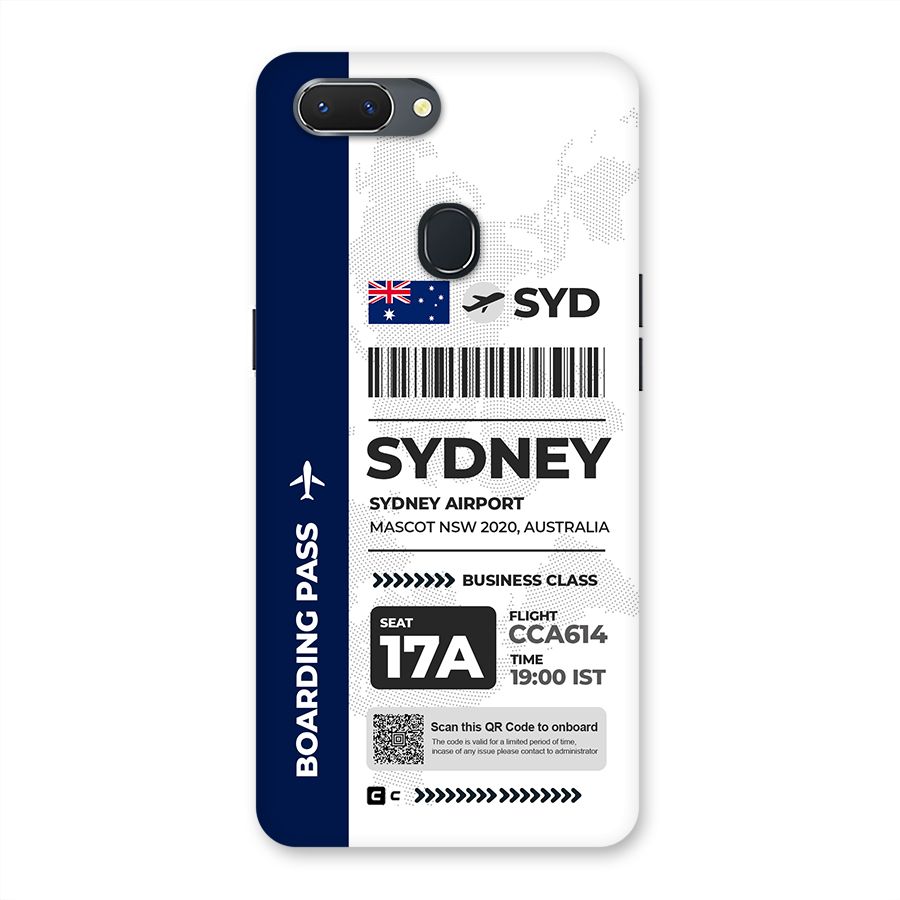 International Boarding Pass Sydney Back Case for Realme 2