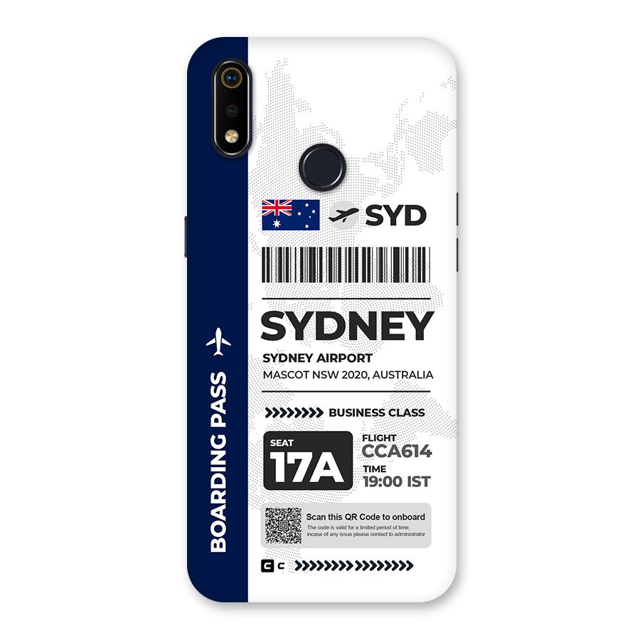 International Boarding Pass Sydney Back Case for Realme 3i