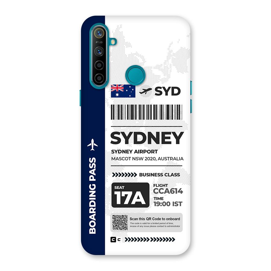 International Boarding Pass Sydney Back Case for Realme 5i