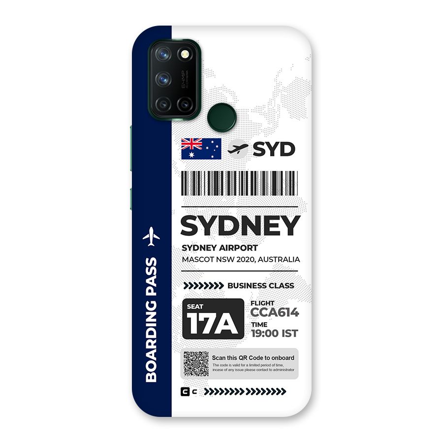 International Boarding Pass Sydney Back Case for Realme 7i