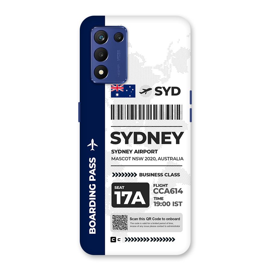 International Boarding Pass Sydney Back Case for Realme 9 5G Speed
