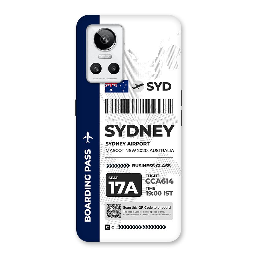 International Boarding Pass Sydney Back Case for Realme GT Neo 3