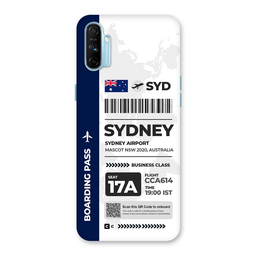 International Boarding Pass Sydney Back Case for Realme Narzo 20A