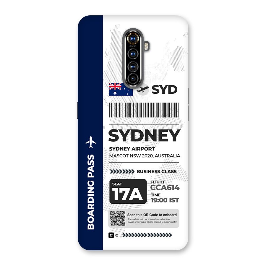 International Boarding Pass Sydney Back Case for Realme X2 Pro