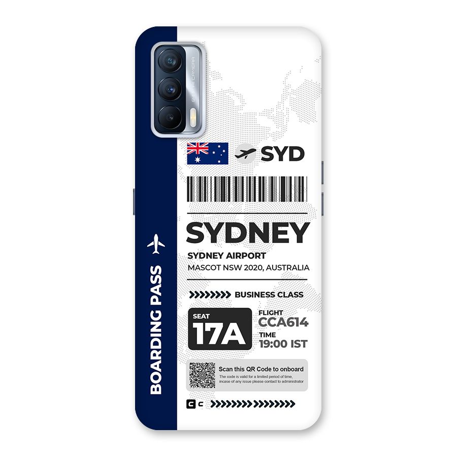 International Boarding Pass Sydney Back Case for Realme X7
