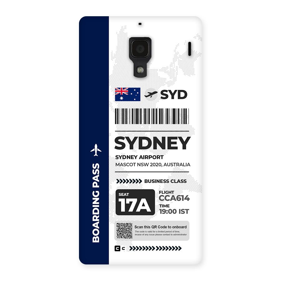 International Boarding Pass Sydney Back Case for Redmi 1s
