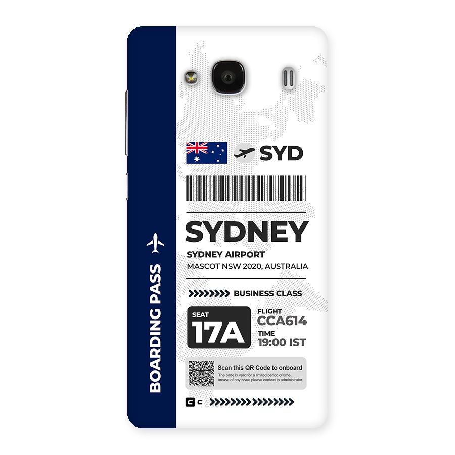 International Boarding Pass Sydney Back Case for Redmi 2s