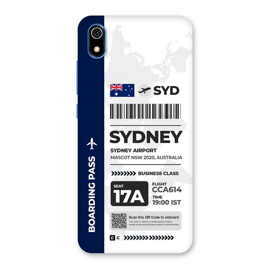 International Boarding Pass Sydney Back Case for Redmi 7A