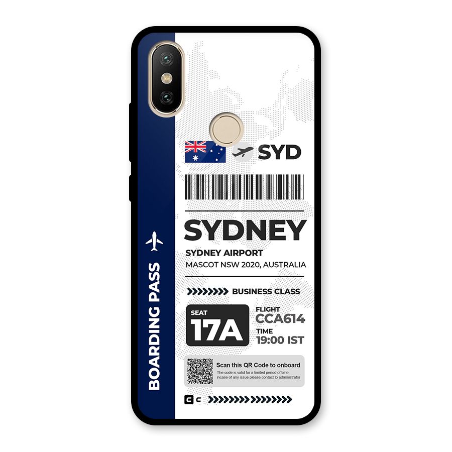 International Boarding Pass Sydney Metal Back Case for Redmi A2