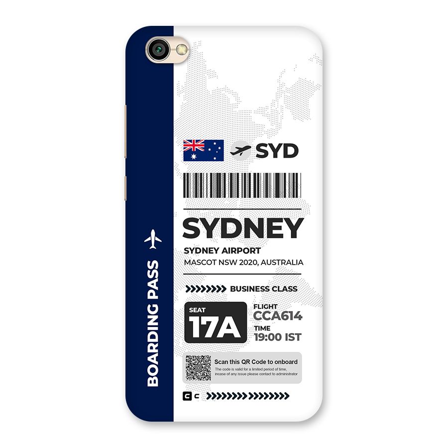 International Boarding Pass Sydney Back Case for Redmi Y1 Lite