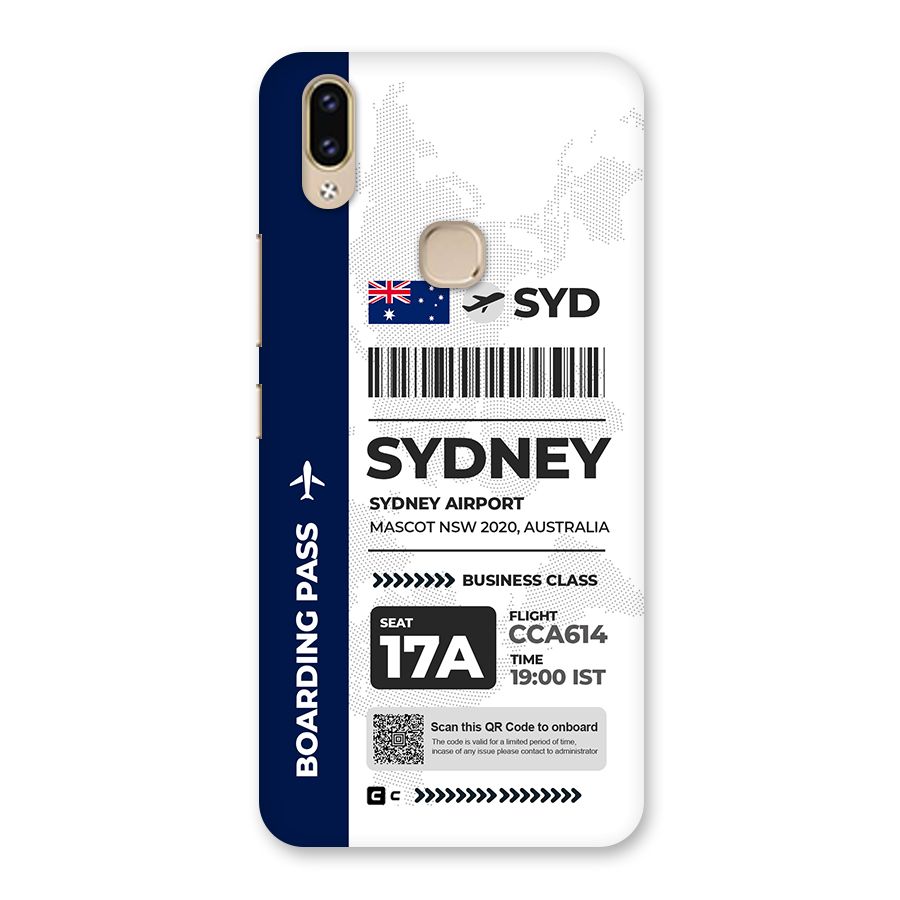 International Boarding Pass Sydney Back Case for Vivo V9 Youth